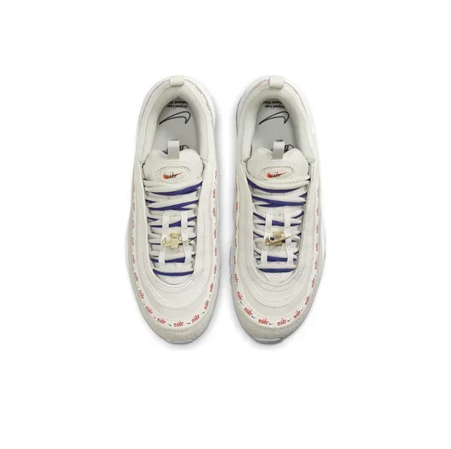 Nike Air Max 97 Beige Red Wavy Layered Upper Visible Unit Lifestyle Sneakers 10