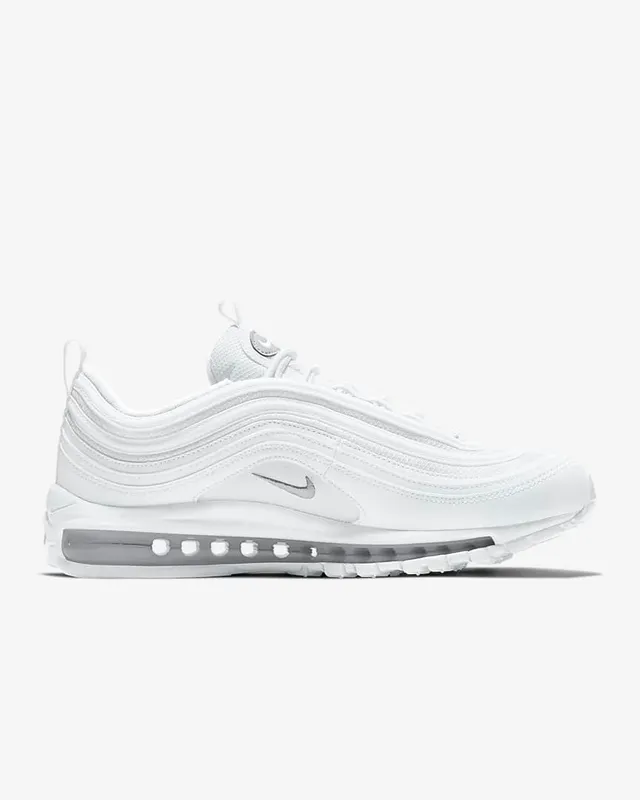Nike Air Max 97 White Metallic Silver Lifestyle Sneakers 4