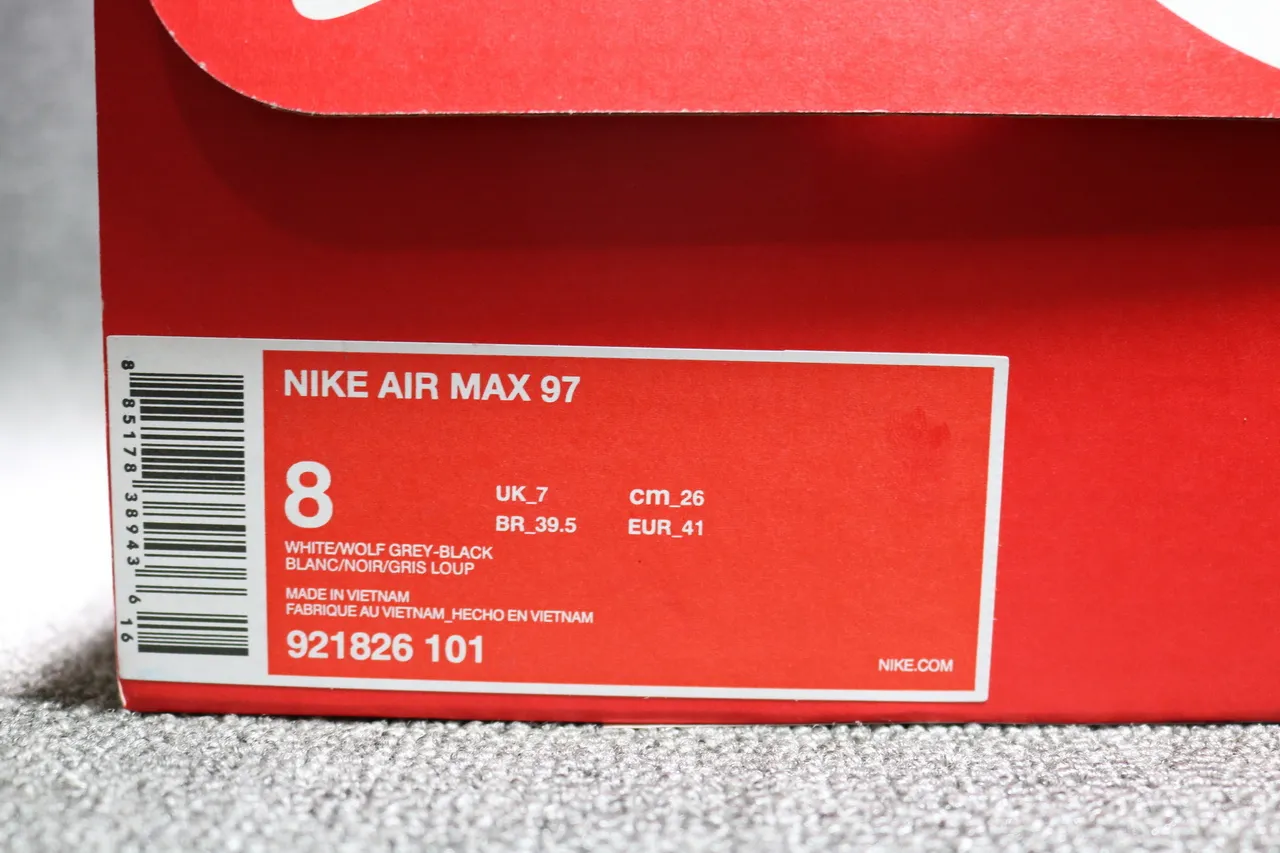 Nike Air Max 97 White Metallic Silver Lifestyle Sneakers 6