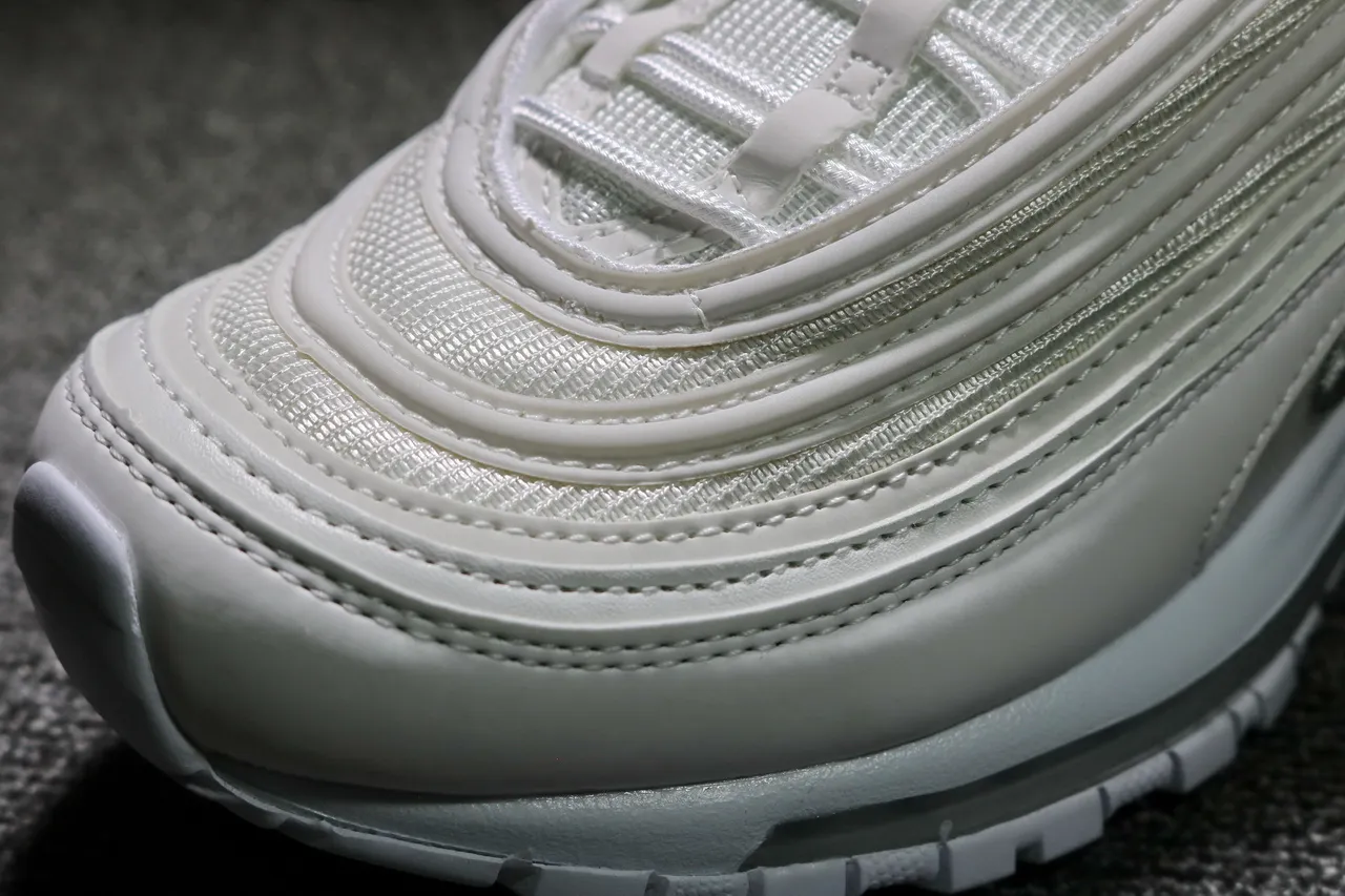Nike Air Max 97 White Metallic Silver Lifestyle Sneakers 11