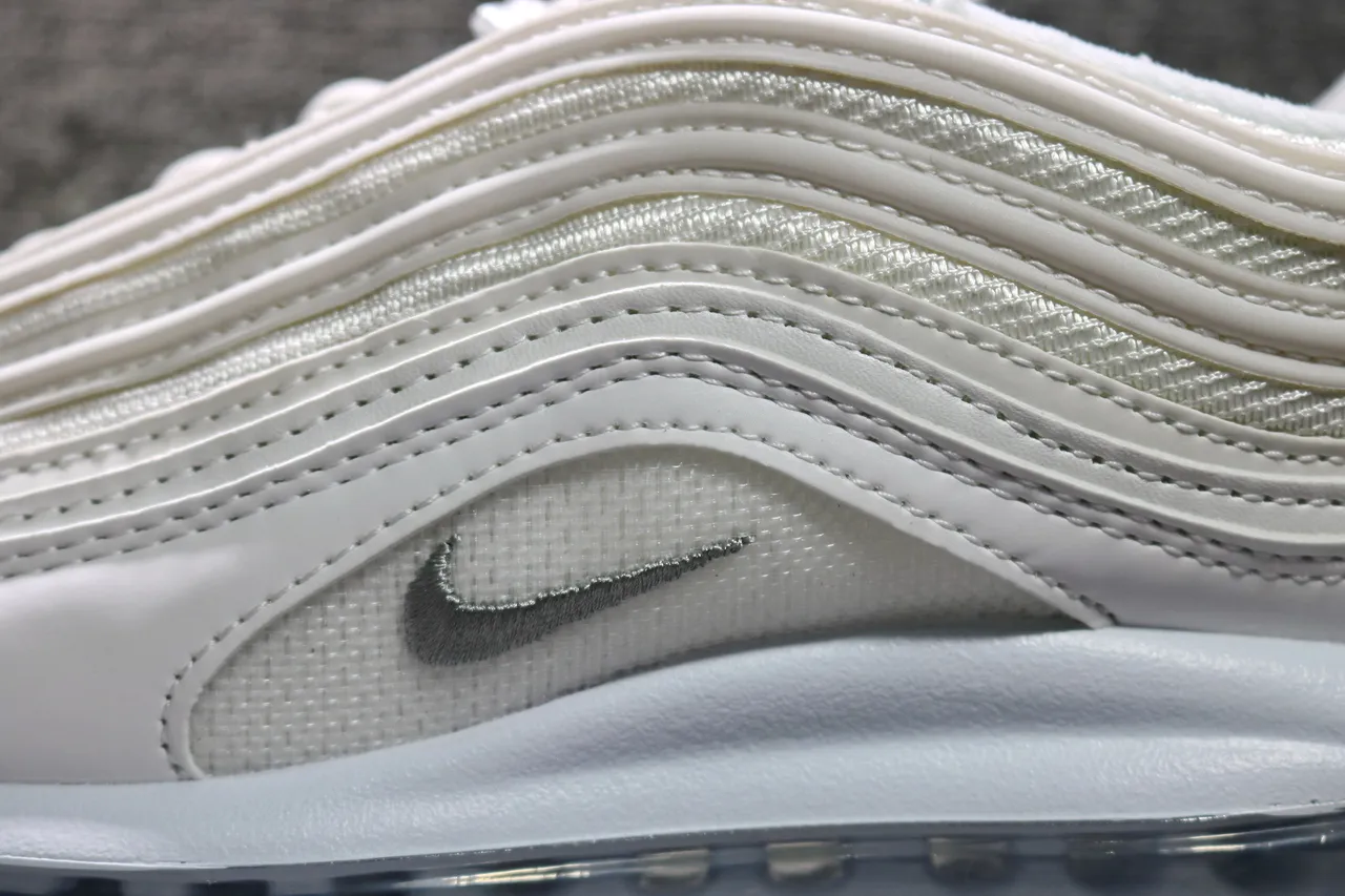 Nike Air Max 97 White Metallic Silver Lifestyle Sneakers 12