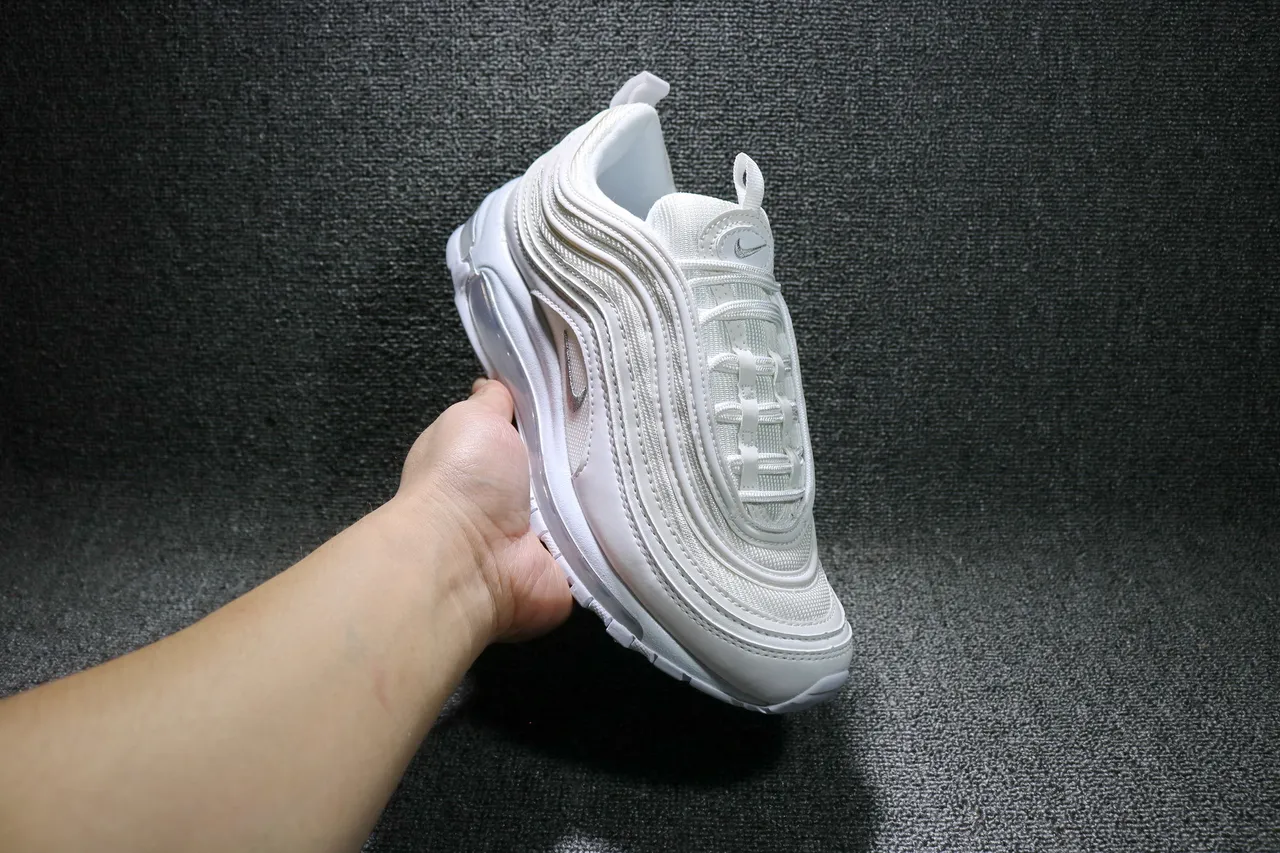 Nike Air Max 97 White Metallic Silver Lifestyle Sneakers 13