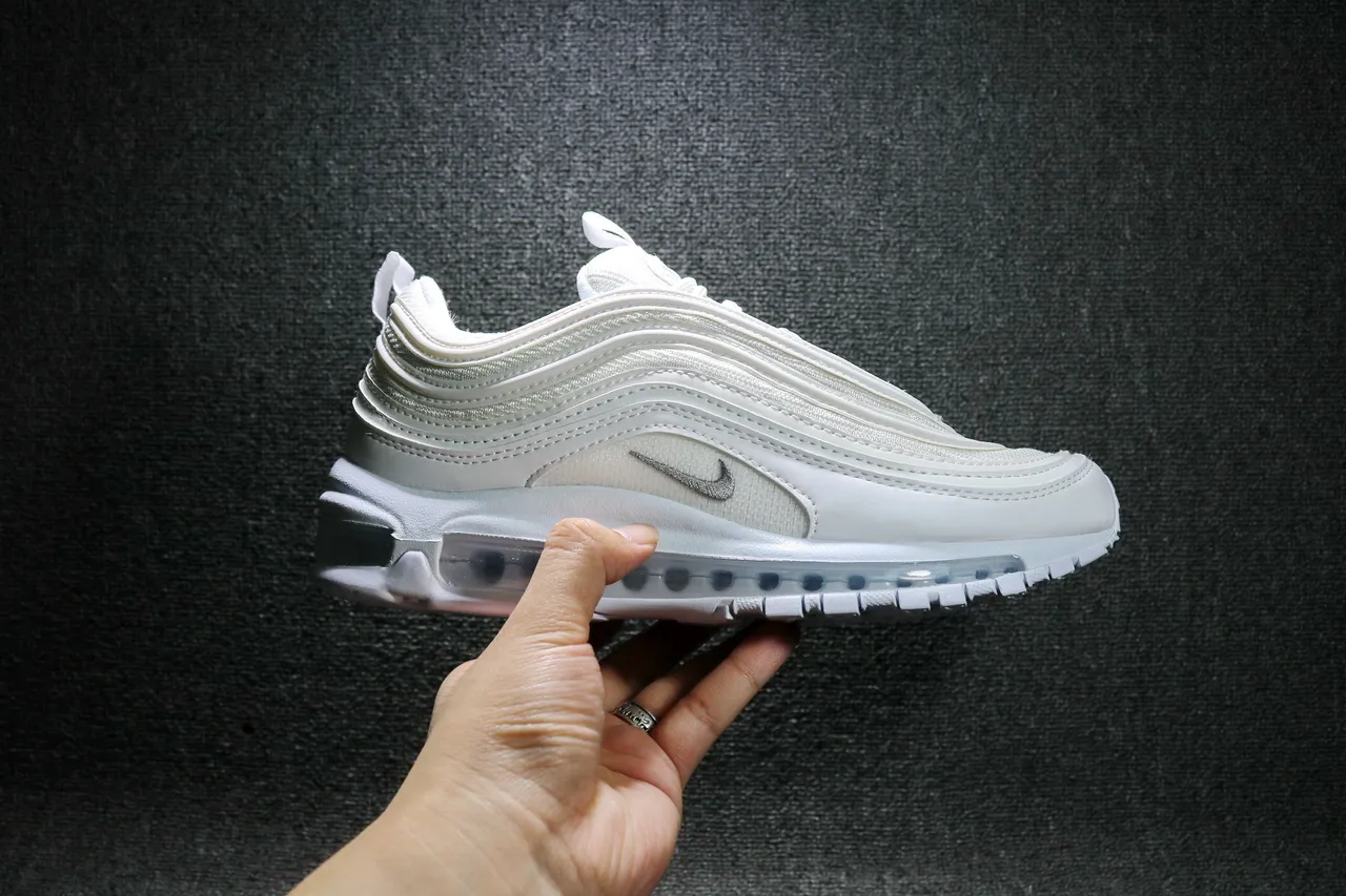 Nike Air Max 97 White Metallic Silver Lifestyle Sneakers 14
