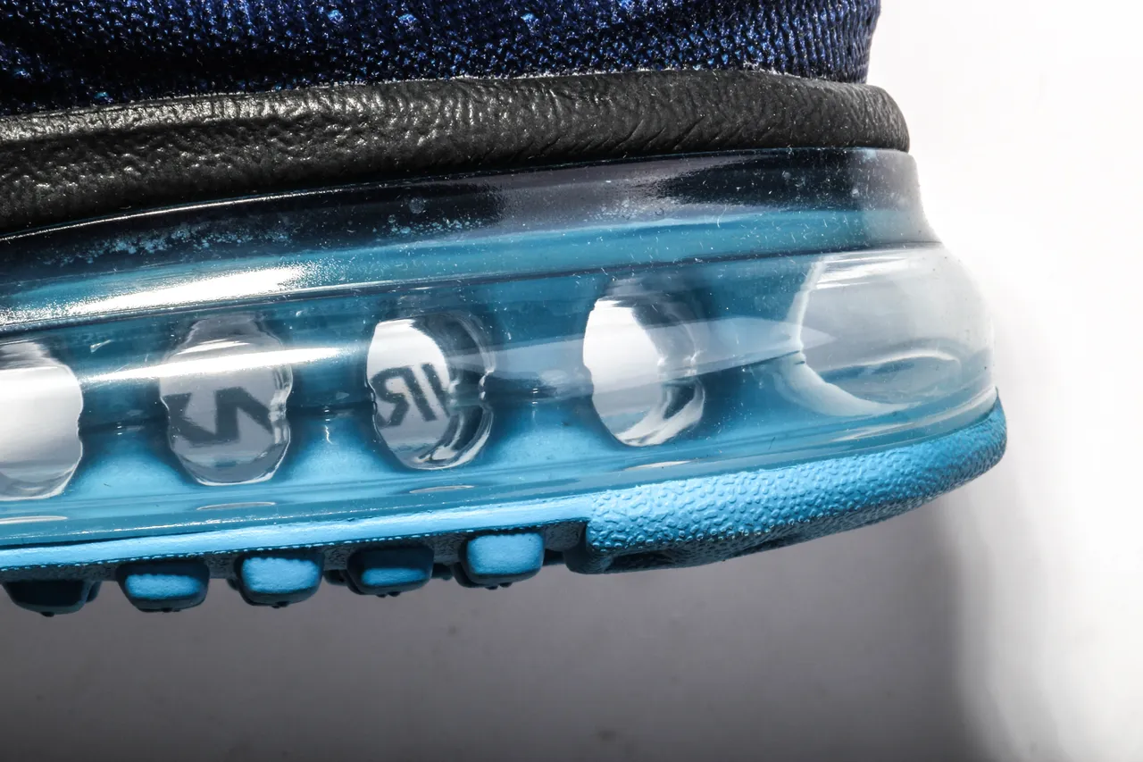 Nike Air Max Black Blue Knit Upper Full-Length Unit Running Shoes 3