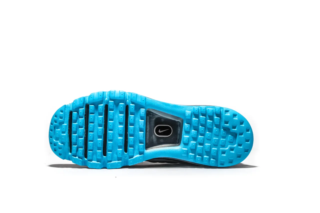 Nike Air Max Black Blue Knit Upper Full-Length Unit Running Shoes 12