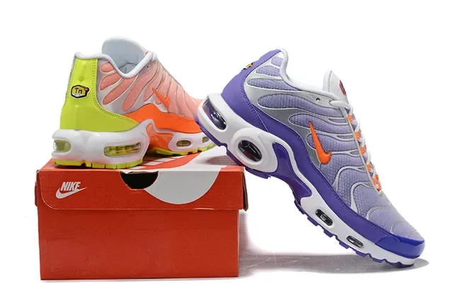 Nike Air Max Plus Lavender Purple Orange Neon Lime Lifestyle Sneakers 12