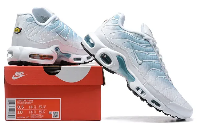 Nike Air Max Plus Light Blue and White Lifestyle Sneakers 12