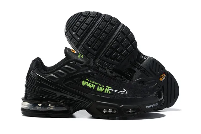 Nike Air Max Plus Tuned Black Lime Green Lifestyle Sneakers 2