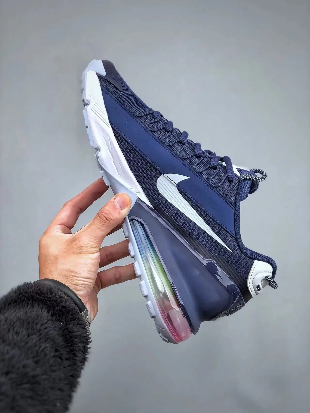 Nike Air Max Scorpion Navy and White Lifestyle Sneakers 6