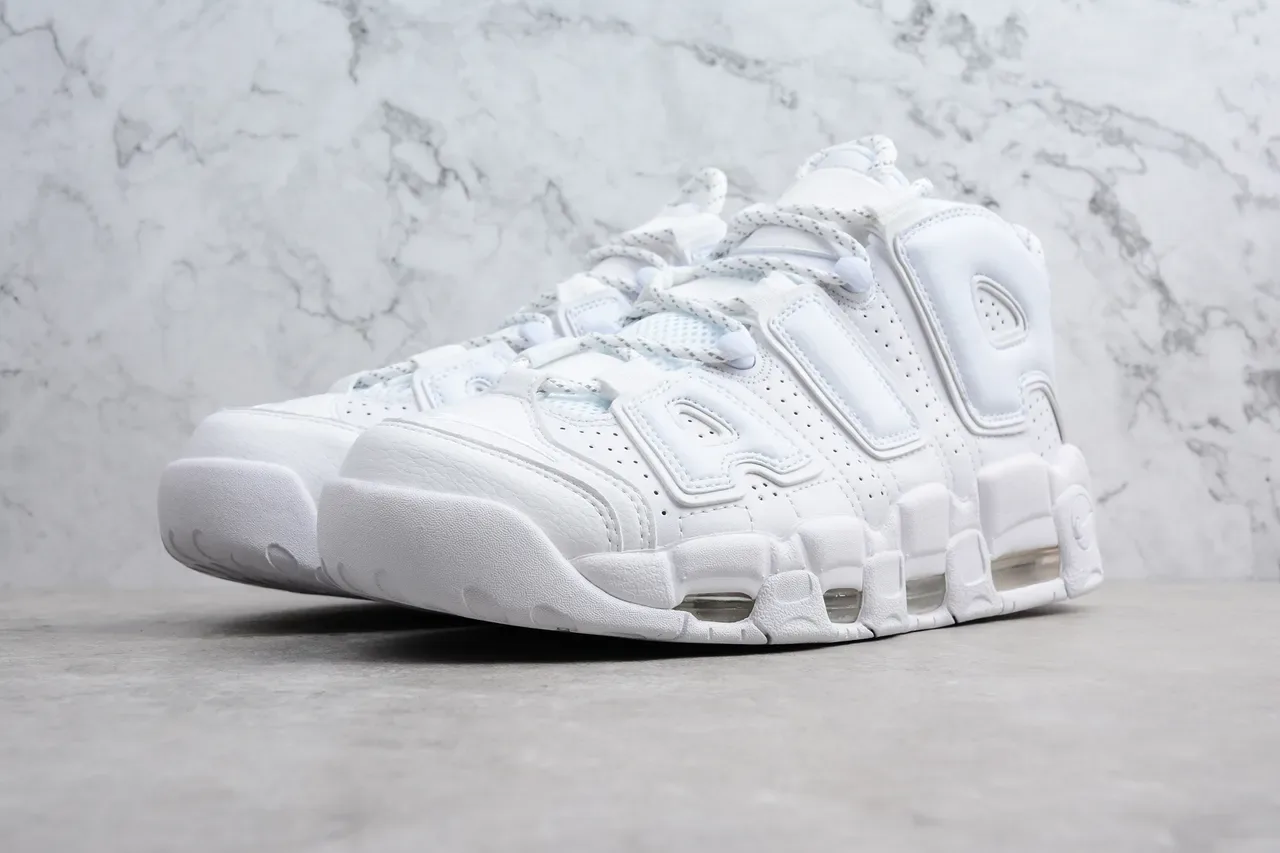 Nike Air More Uptempo White Basketball Shoes 9