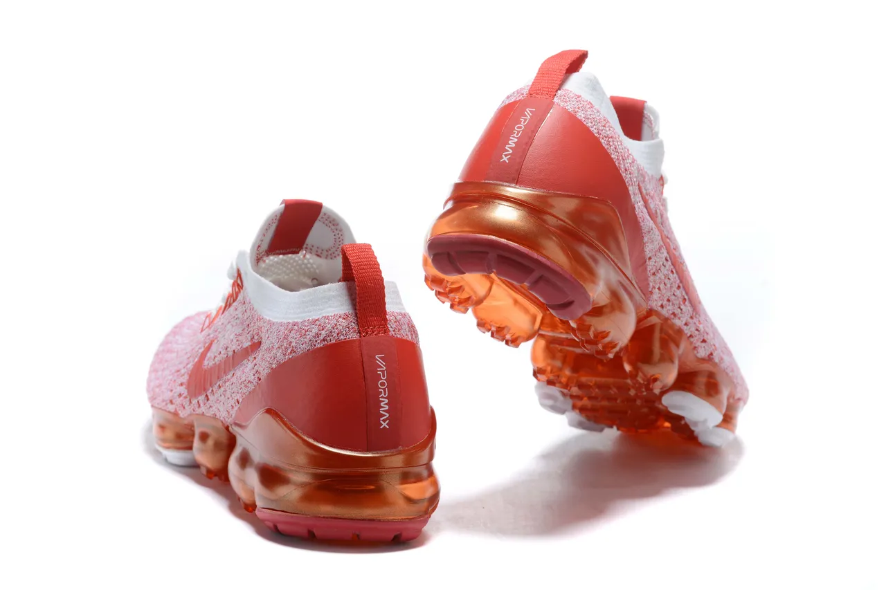 Nike Air VaporMax Orange and White Running Shoes 4