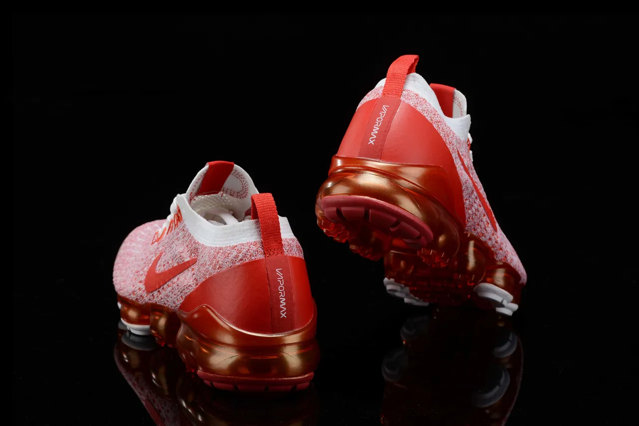 Nike Air VaporMax Orange and White Running Shoes 9