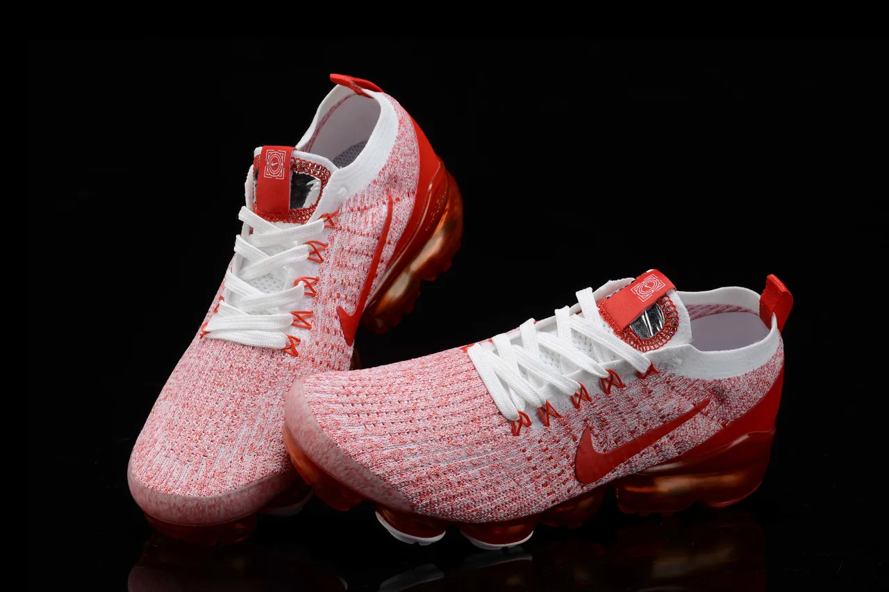 Nike Air VaporMax Orange and White Running Shoes 11