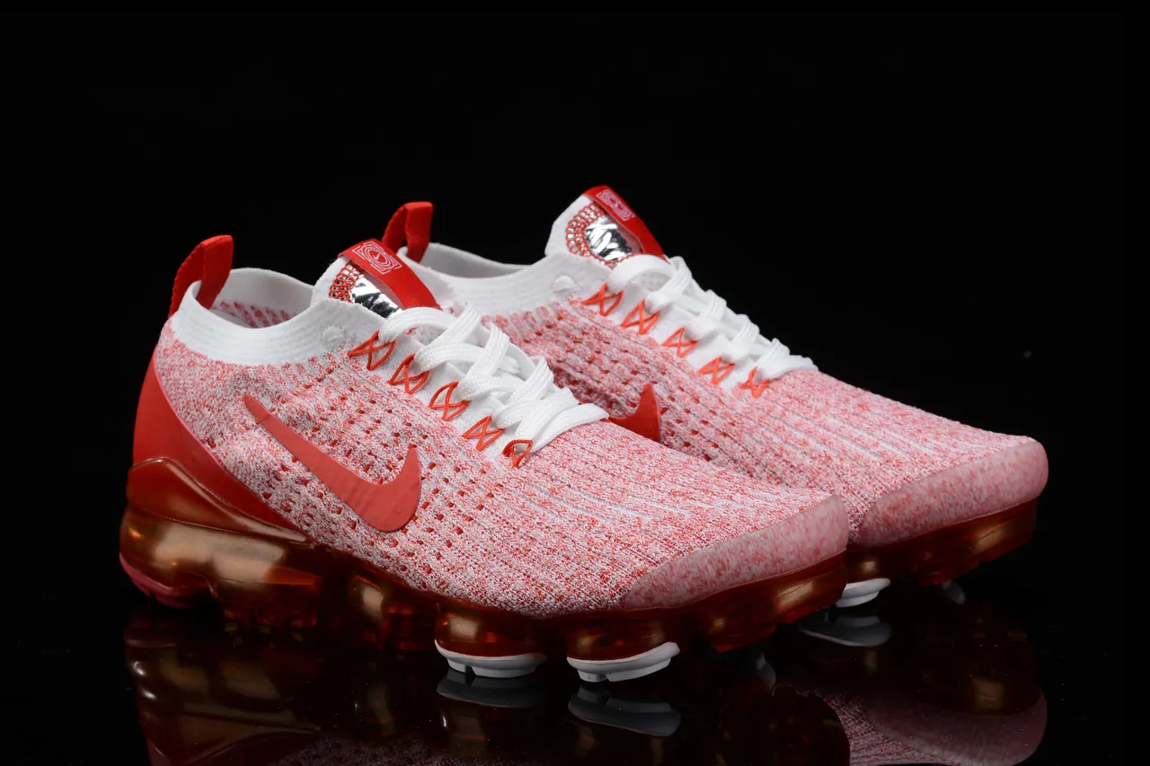 Nike Air VaporMax Orange and White Running Shoes 14