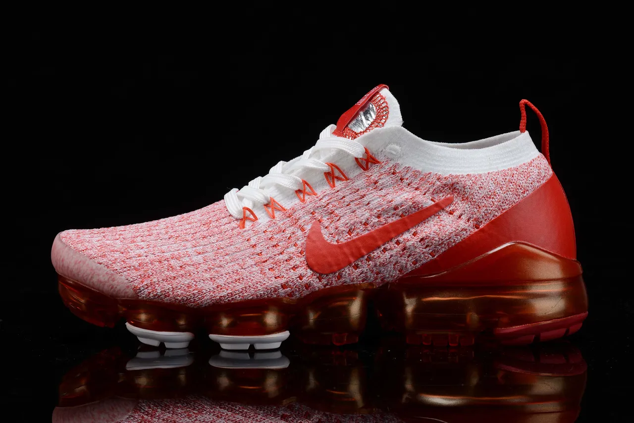 Nike Air VaporMax Orange and White Running Shoes 15