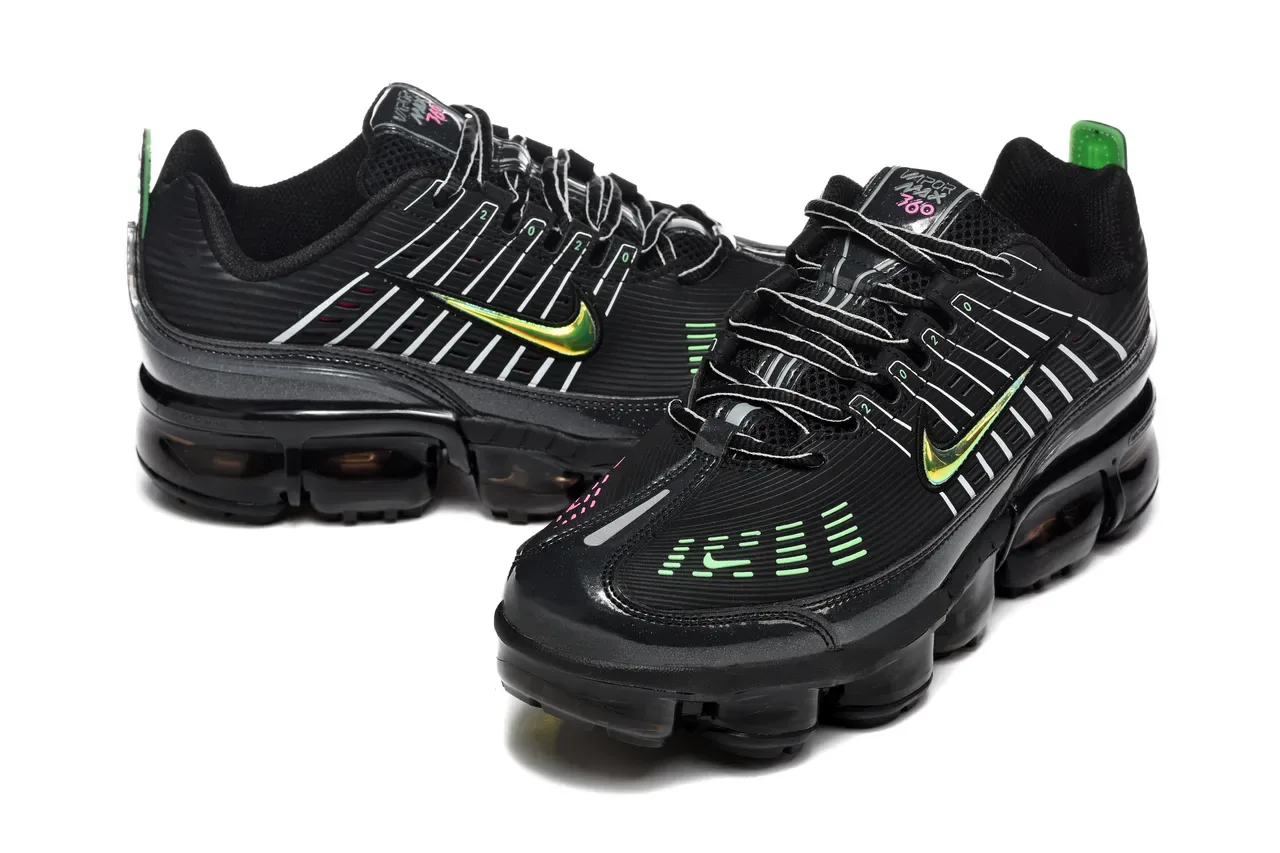 Nike Air VaporMax Plus Black Neon Green Lifestyle Sneakers 4