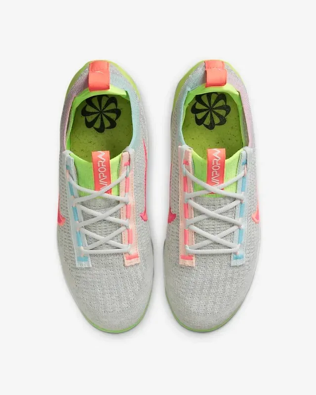 Nike Air VaporMax Plus Gray Neon Lime Pink Lifestyle Sneakers 6
