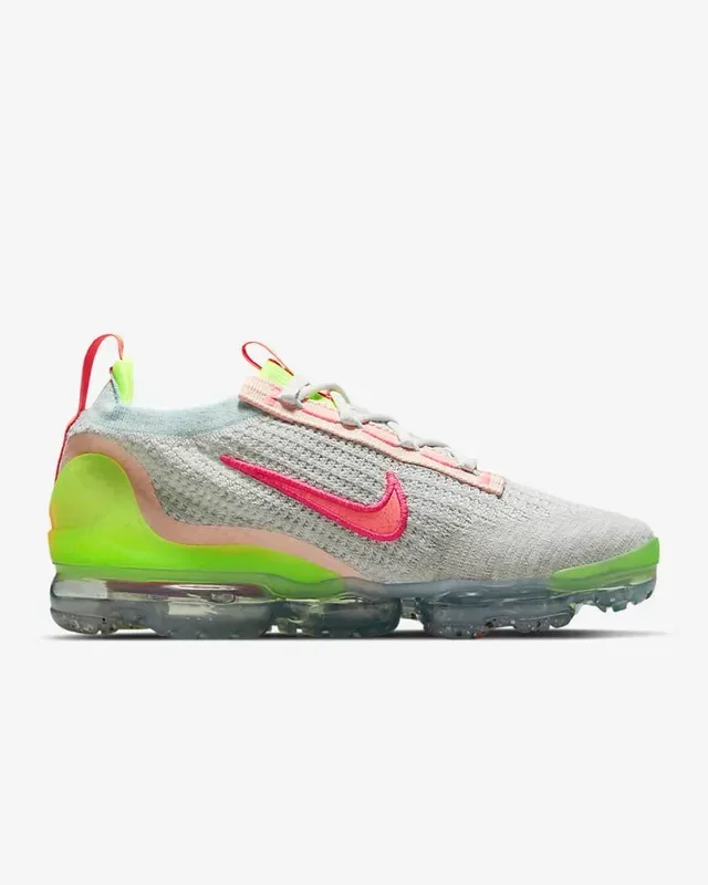 Nike Air VaporMax Plus Gray Neon Lime Pink Lifestyle Sneakers 7