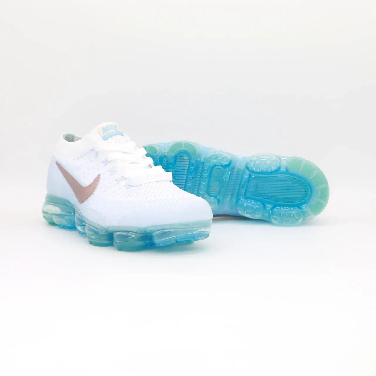 Nike Air VaporMax Blanc Bleu Clair Rose Gold Lifestyle Sneakers 2