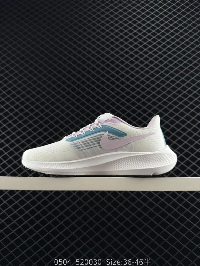 Nike Air Zoom Pegasus 39 Moonshot White Pink Blue Tênis de corrida 9