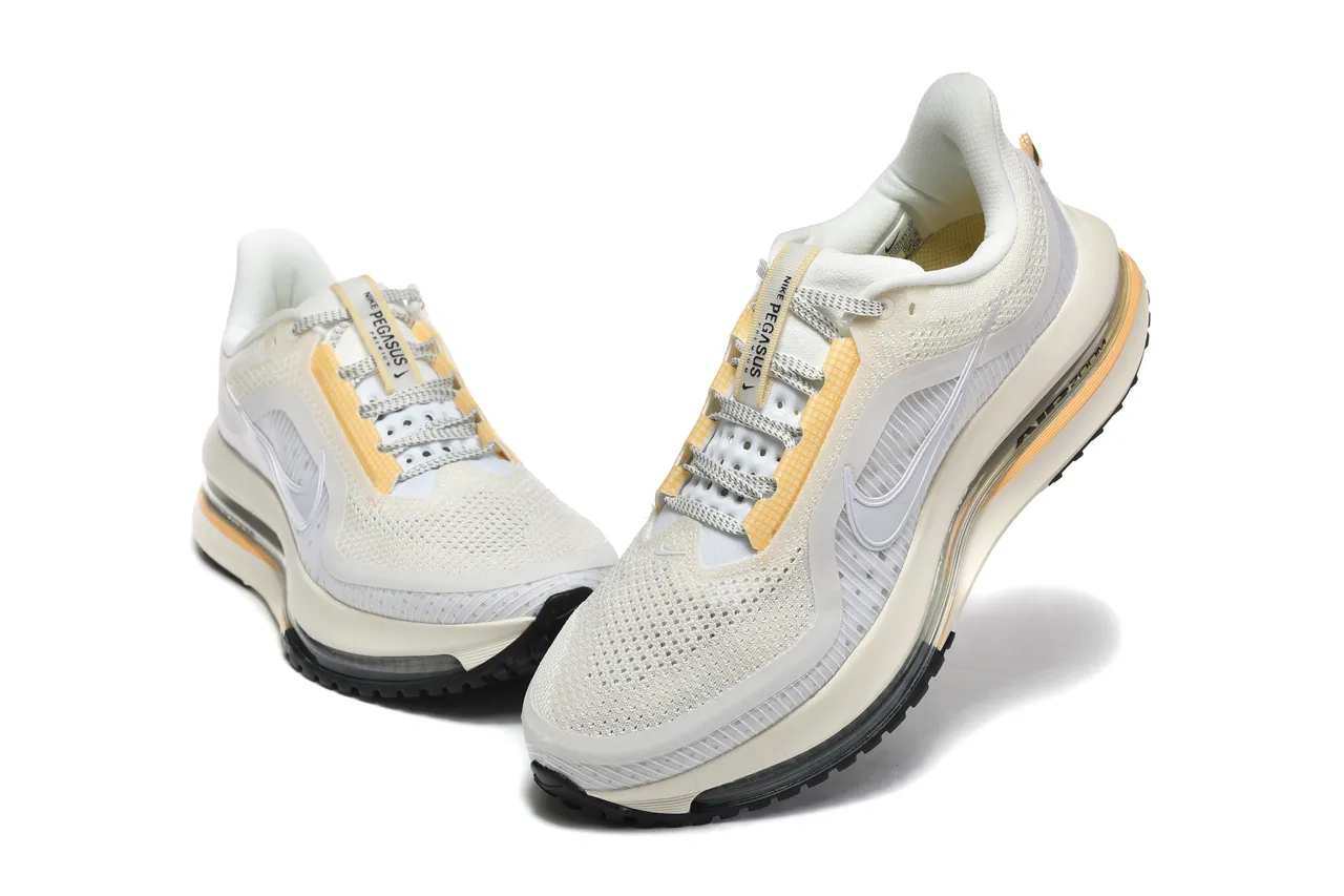 Nike Air Zoom Pegasus Off-White et Jaune Chaussures de course 3