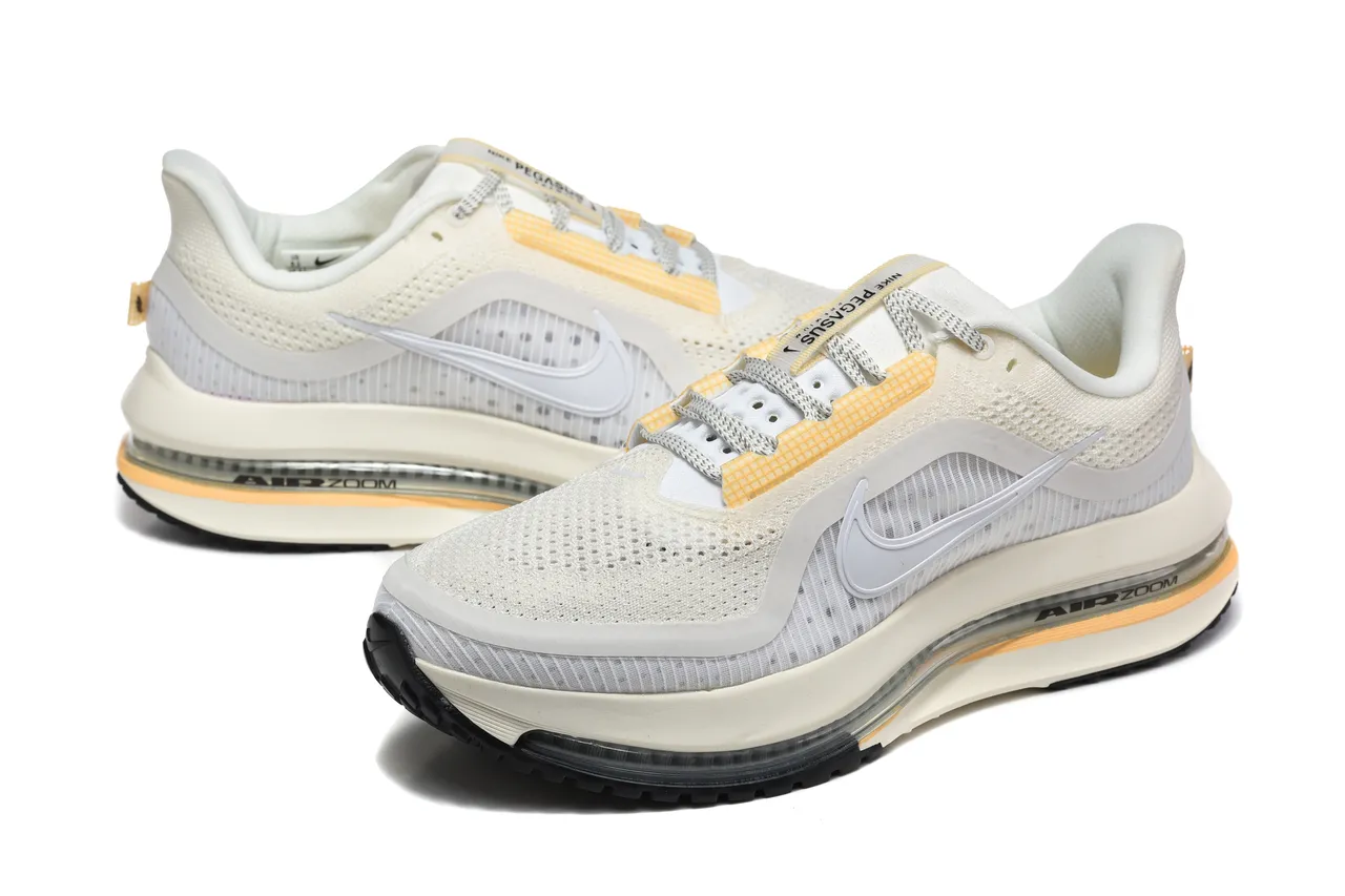 Nike Air Zoom Pegasus Off-White et Jaune Chaussures de course 4