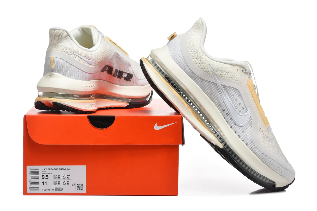 Nike Air Zoom Pegasus Off-White et Jaune Chaussures de course 8