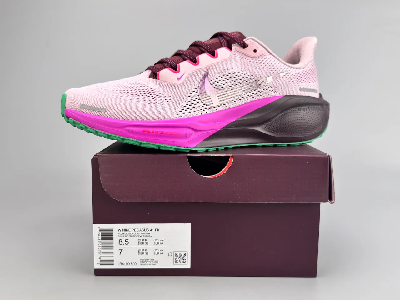 Nike Air Zoom Pegasus Pink Purple Engineered Mesh Upper Layered + React Midsole Running Shoes 2