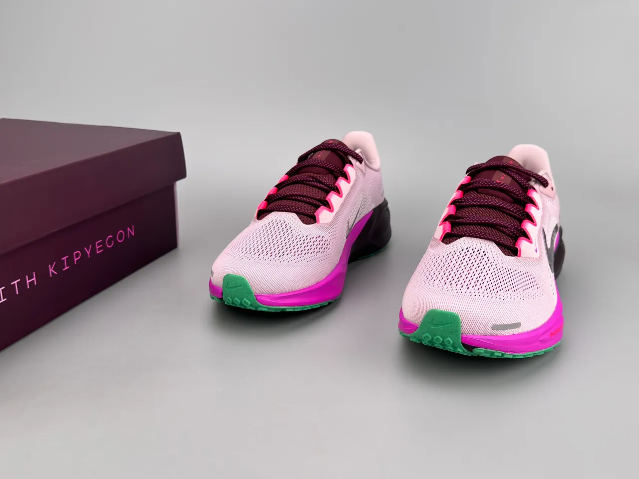 Nike Air Zoom Pegasus Pink Purple Engineered Mesh Upper Layered + React Midsole Running Shoes 3