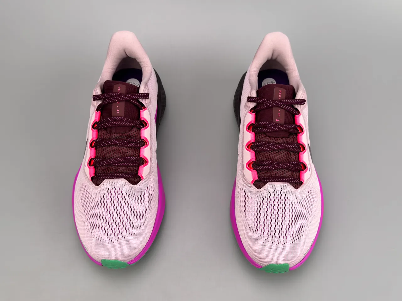 Nike Air Zoom Pegasus Pink Purple Engineered Mesh Upper Layered + React Midsole Running Shoes 7