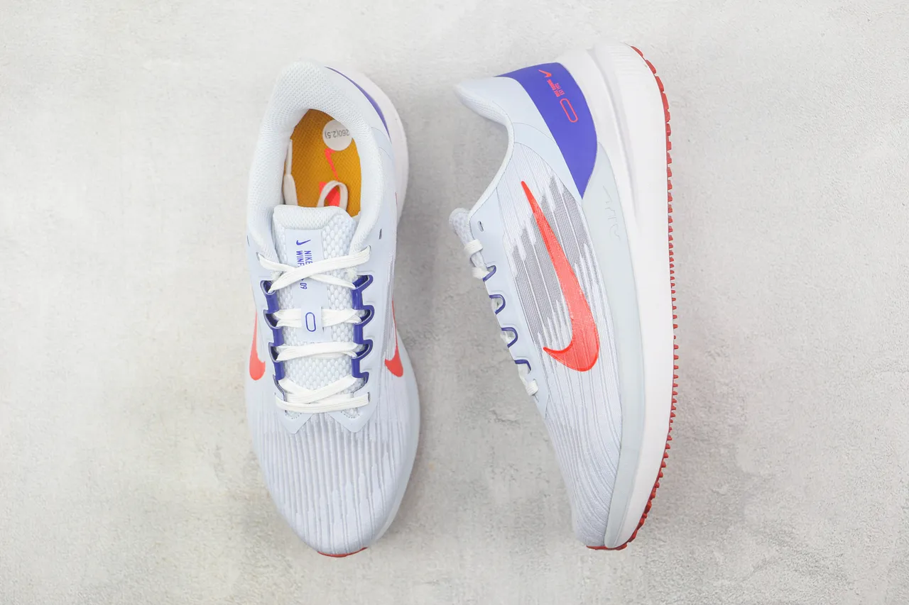 Nike Air Zoom Pegasus Blanco Azul Malla Engineered Parte Superior Capas Sintéticas Superpuestas Zapatillas de Running 3