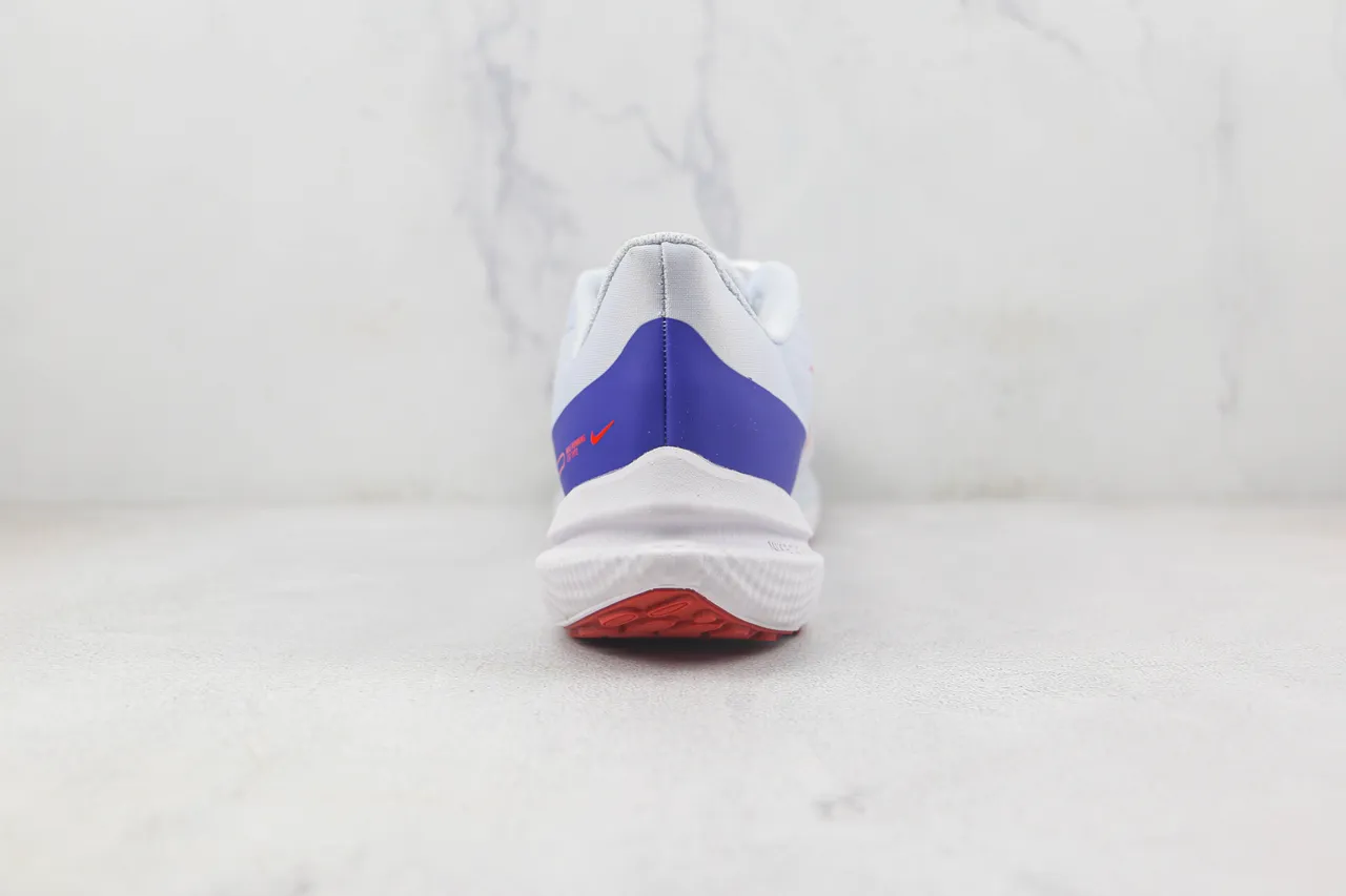 Nike Air Zoom Pegasus Blanco Azul Malla Engineered Parte Superior Capas Sintéticas Superpuestas Zapatillas de Running 9