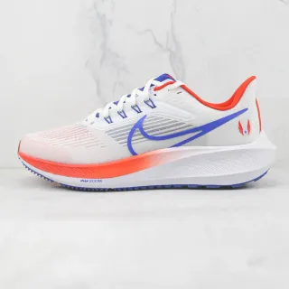 Nike Air Zoom Pegasus Blanc Orange Empeigne Maille Ingénierée Unité Visible Chaussures de running