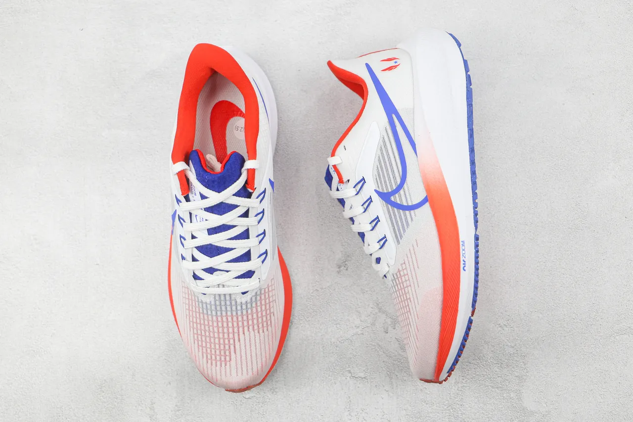Nike Air Zoom Pegasus White Orange Engineered Mesh Upper Visible Unit Running Shoes 3