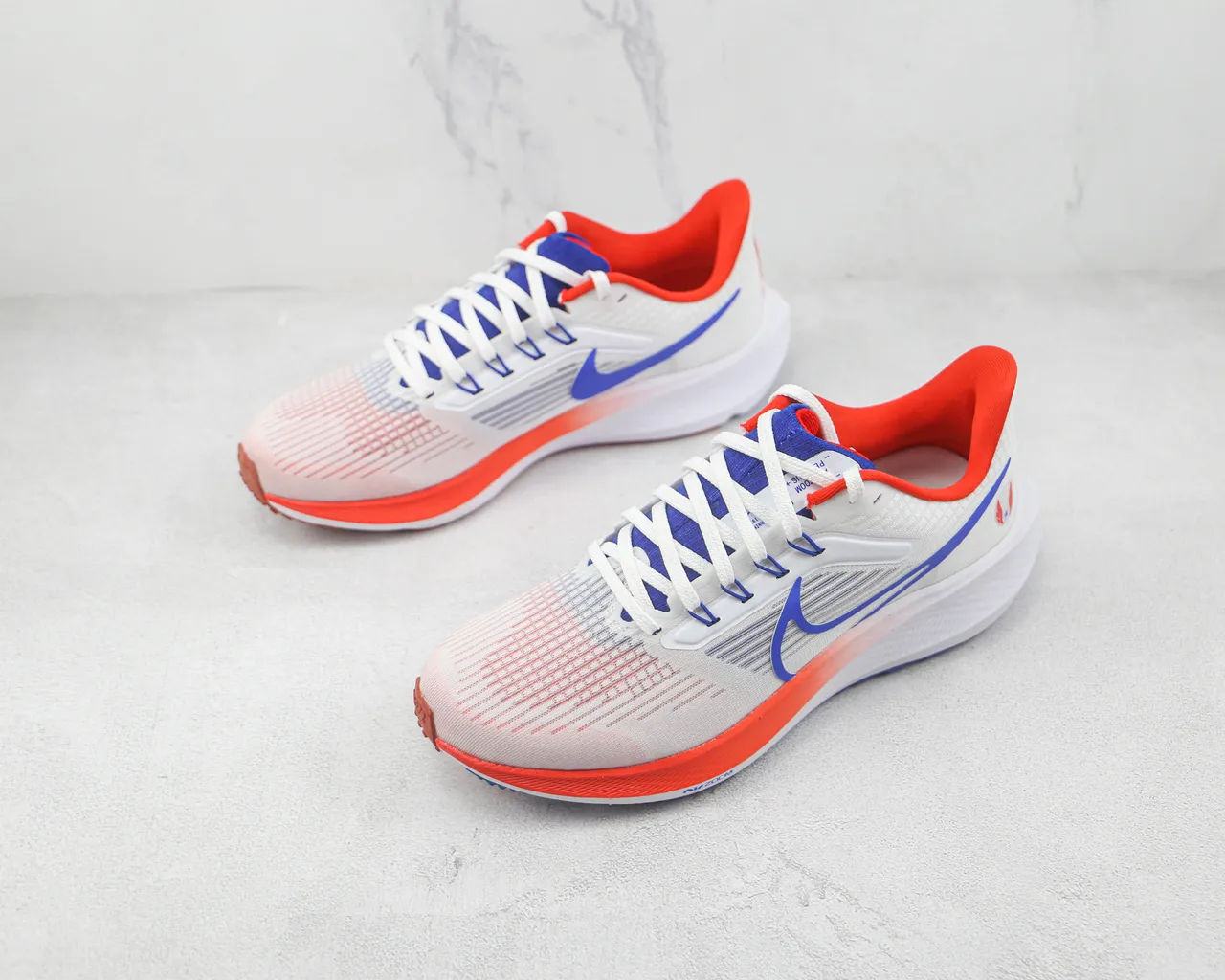 Nike Air Zoom Pegasus White Orange Engineered Mesh Upper Visible Unit Running Shoes 4