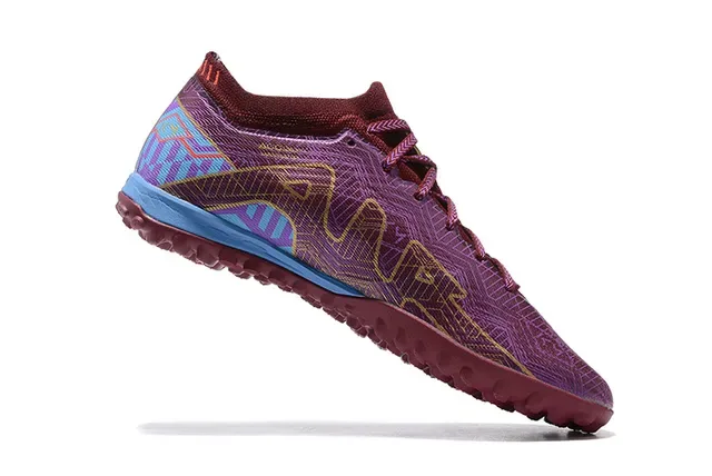 نايك إير زوم أحذية كرة القدم Turf بنفسجي بورجوندي Knit Upper طبقة جرافيك مالتي كولر 3