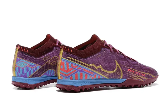 نايك إير زوم أحذية كرة القدم Turf بنفسجي بورجوندي Knit Upper طبقة جرافيك مالتي كولر 5