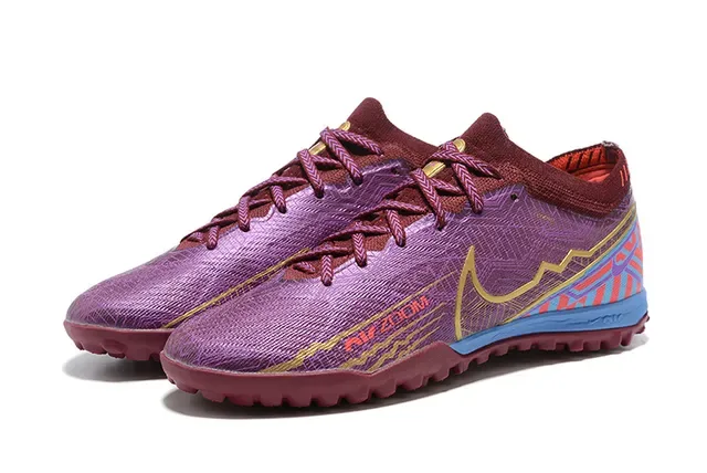 نايك إير زوم أحذية كرة القدم Turf بنفسجي بورجوندي Knit Upper طبقة جرافيك مالتي كولر 8