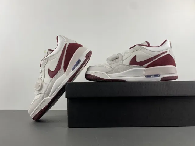 Nike Beige Burgundy Low-Top Mixed-Material Upper Lifestyle Sneakers 14
