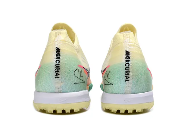 Nike Beige Multicolor Knit Upper Gradient Color-Block Turf Chaussures de football 4