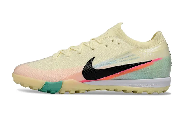 Nike Beige Multicolor Knit Upper Gradient Color-Block Turf Chaussures de football 8