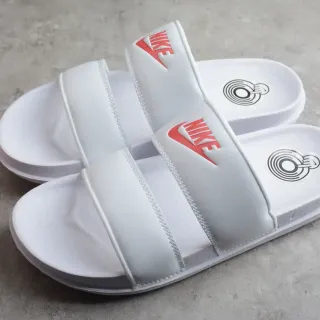Nike Benassi JDI White and Red Slippers