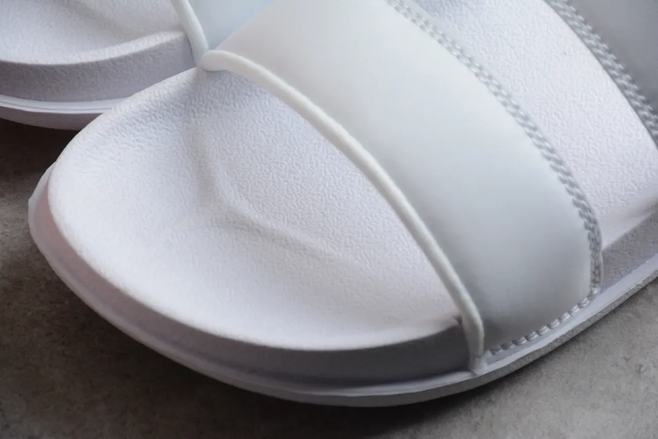 Nike Benassi JDI White and Red Slippers 7