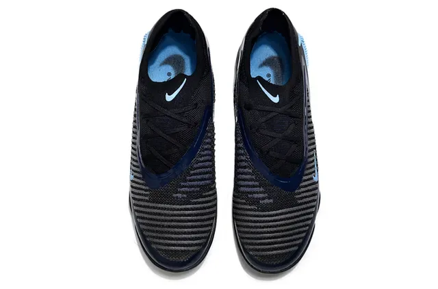 Nike Noir Bleu Low-Cut Tricô Superior Brillant Synthétique Cage Turf Chaussures de Football 2