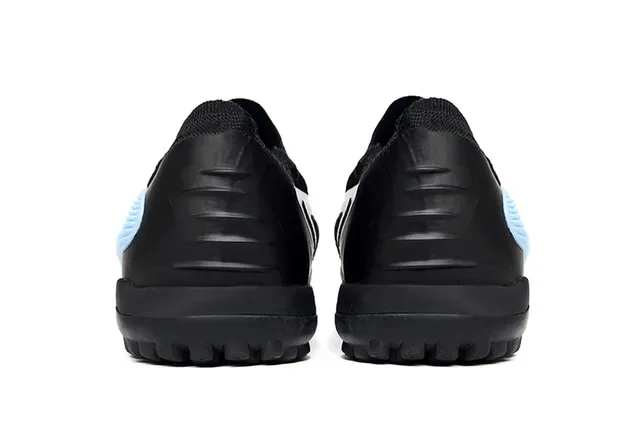 Nike Noir Bleu Low-Cut Tricô Superior Brillant Synthétique Cage Turf Chaussures de Football 4