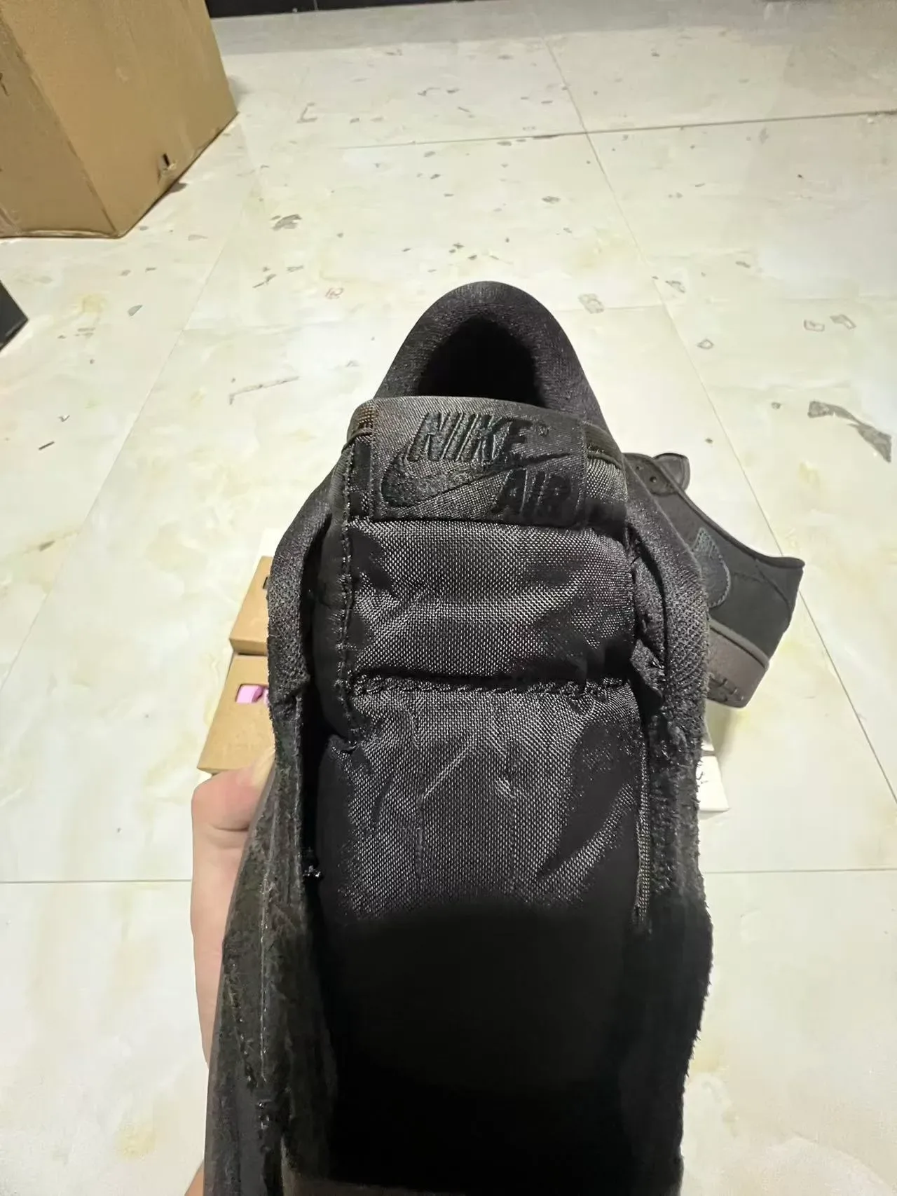 Nike Black Brown Suede And Leather Panel Construction Asymmetrical Overlay Design Lifestyle Sneakers 4