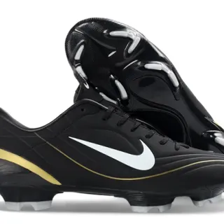 Nike Black Gold Low-Cut Synthetic Upper Molded Studs Firm-Ground Soccer Shoes