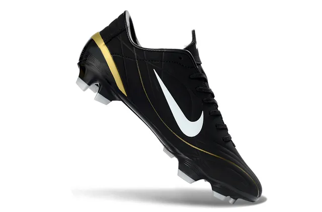 Nike Black Gold Low-Cut Synthetic Upper Molded Studs Firm-Ground Soccer Shoes 2