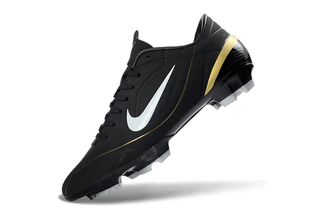 Nike Black Gold Low-Cut Synthetic Upper Molded Studs Firm-Ground Soccer Shoes 3