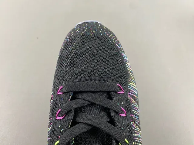 Nike Tênis de Corrida Preto Multicolor Flyknit Upper Full-Length Visible Air Unit 5